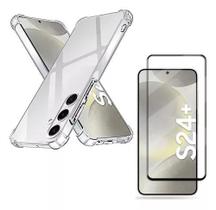 Kit Capa Anti Impacto Galaxy S24 Plus + Película De Vidro 3D