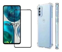 Kit Capa Anti Impacto Moto G52 + Película De Vidro 3D Kit Capa Anti Impacto Moto G52 + Película De Vidro 3D