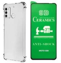 Kit Capa Anti Impacto Motorola Moto G60 + Pelicula De Cerâmica 9D