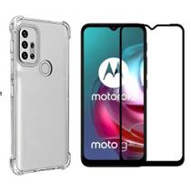 Kit Capa Anti Impacto p/ Moto G30 + Película de Vidro 3D