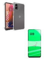 Kit Capa Anti-impacto + Película de Cerâmica 9D Flexível para Moto G06