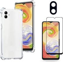 Kit Capa Anti Impacto, Película de Vidro 3D e Lente de Câmera Para Galaxy A04 - Phone Palace