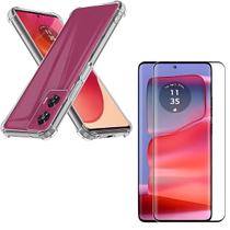 Kit Capa Anti-Impacto + Película de Vidro 3D Para Moto Edge 50 Fusion