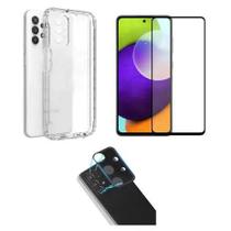 Kit Capa Anti Impacto + Película de Vidro 3D + Película Lente da Câmera para Galaxy A52