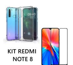 Kit Capa Anti Impacto + Película Vidro Temperado Redmi Note 8 Kit Capa Anti Impacto + Película Vidro Temperado Redmi Note 8