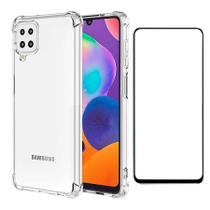 Kit Capa Anti Impacto Quedas para Galaxy A22 4G + Película 3D Vidro