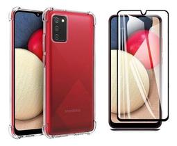 Kit Capa Anti Impacto Samsung Galaxy A03s + Película De Vidro 3D Kit Capa Anti Impacto Samsung Galaxy A03s + Película De Vidro 3D