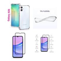 Kit Capa Anti Impacto Samsung Galaxy A06 + Película Vidro 3D