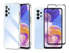 Kit Capa Anti Impacto Samsung Galaxy A23 + Película Vidro 3D