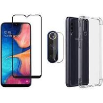 Kit Capa Anti Impacto Samsung Galaxy A30s + Película Vidro + Película para Camera