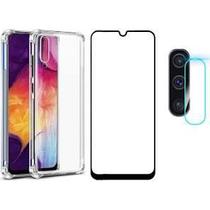 Kit Capa Anti Impacto Samsung Galaxy A50s + Película Vidro + Película para Camera