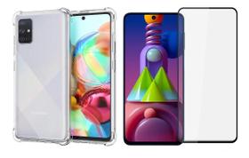 Kit Capa Anti Impacto Samsung Galaxy M51 + Película Vidro 3D