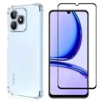 Kit Capa Anti Impacto Transparente e Película 3D Para Realme C53 C51 Kit Capa Anti Impacto Transparente e Película 3D Para Realme C53 C51