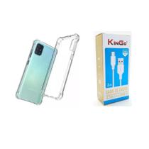 Kit Capa Anti Impacto Transparente Galaxy A51 + Cabo USB-C Kit Capa Anti Impacto Transparente Galaxy A51 + Cabo USB-C