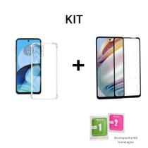 Kit Capa Anti Impacto Transparente para Moto G54 + Película 3D De Vidro Temperado Kit Capa Anti Impacto Transparente para Moto G54 + Película 3D De Vidro Temperado