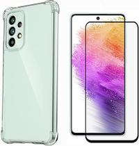 Kit Capa Anti Impacto Transparente + Película 3D De Vidro Samsung Galaxy A73