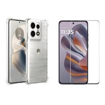 Kit Capa Anti + Película de Vidro 3D Para Moto Edge 50 Neo
