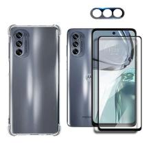 Kit Capa Anti Shock, Película 3d E Lente Câmera P/ Moto G62