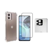 Kit Capa Anti Shock + Película 3D + Película da Câmera Moto G53