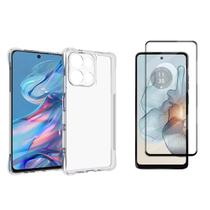 Kit Capa Anti-Shock + Película de Vidro 3D Para Moto G75 Kit Capa Anti-Shock + Película de Vidro 3D Para Moto G75