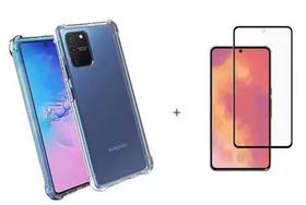 Kit Capa Anti Shock + Película de Vidro 5d Samsung Galaxy S10 Lite 2020