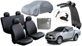 Kit Capa Antiderrapante L200 2008 a 2015 + Capa de Cobertura e Limpador Exclusivo