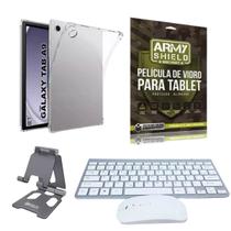 Kit Capa Antishock Para Galaxy Tab A9 8.7 + Teclado E Mouse