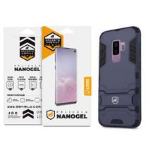 Kit Capa Armor E Película Nano Gel Dupla Galaxy S9 Plus