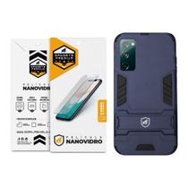 Kit Capa Armor e Pelicula Nano Vidro Compatível com Samsung Galaxy S20 FE - Gshield