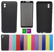 Kit Capa Aveludada Para Galaxy A01 Core + Pelicula Privacidade