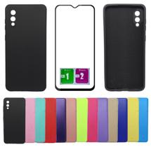 Kit Capa Aveludada Para Galaxy A02 + Pelicula Vidro 3d 9D