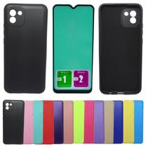 Kit Capa Aveludada Para Galaxy A03 + Pelicula Ceramica Kit Capa Aveludada Para Galaxy A03 + Pelicula Ceramica