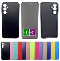 Kit Capa Aveludada Para Galaxy A16 + Pelicula Privacidade
