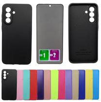 Kit Capa Aveludada Para Galaxy A36 + Pelicula Privacidade
