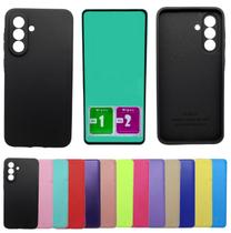 Kit Capa Aveludada Para Galaxy A56 + Pelicula Ceramica