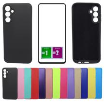 Kit Capa Aveludada Para Galaxy M55 + Pelicula Vidro 3d 9D