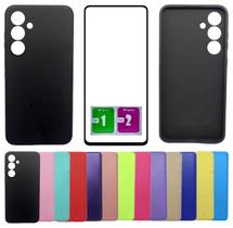 Kit Capa Aveludada Para Galaxy S24 Fe + Pelicula Vidro 3d