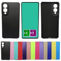 Kit Capa Aveludada Para Galaxy S25 Edge + Pelicula Ceramica