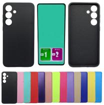 Kit Capa Aveludada Para Galaxy S25 Plus + Pelicula Ceramica