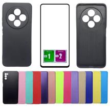 Kit Capa Aveludada Para Redmi 14C + Pelicula Vidro 3d 5d 9D