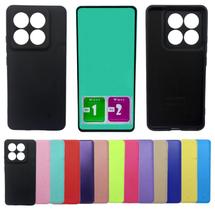 Kit Capa Aveludada Para Xiaomi 14T Pro + Pelicula Ceramica