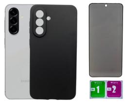 Kit Capa Aveludada Preta Para Galaxy A56 + Pel. Privacidade Kit Capa Aveludada Preta Para Galaxy A56 + Pel. Privacidade