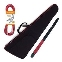 Kit Capa Bag P/ Contrabaixo Master Luxo + Correia Cabo P10