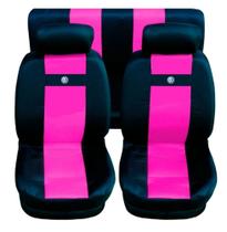 kit capa banco carro em nylon rosa p gol g4