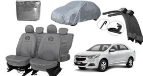 Kit capa banco couro Cobalt + capa cobrir + limpador Kit capa banco couro Cobalt + capa cobrir + limpador