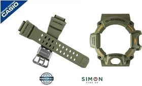 Kit Capa Bezel e Pulseira Verde Casio G-Shock Gw-9400-3 Original 10455203 10455296