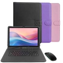 Kit Capa c/ Teclado Tipo C Mouse Bluetooth p/Tablet Acrensly M13 10.1”