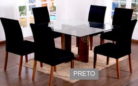 Kit capa cadeira de jantar com elástico 4 peças malha grossa - MTM ENXOVAIS