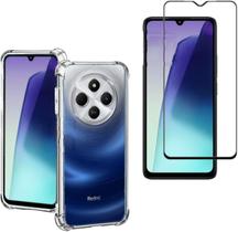 Kit Capa Capinha Anti Impacto e Película de Vidro 3D 9D Compatível Com Xiaomi Redmi 14C