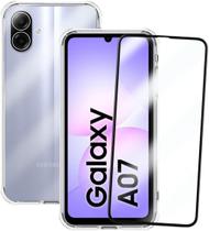 Kit Capa Capinha Anti-Impacto Premium Transparente + Película de Vidro 3D 9D para Samsung Galaxy A07 Kit Capa Capinha Anti-Impacto Premium Transparente + Película de Vidro 3D 9D para Samsung Galaxy A07
